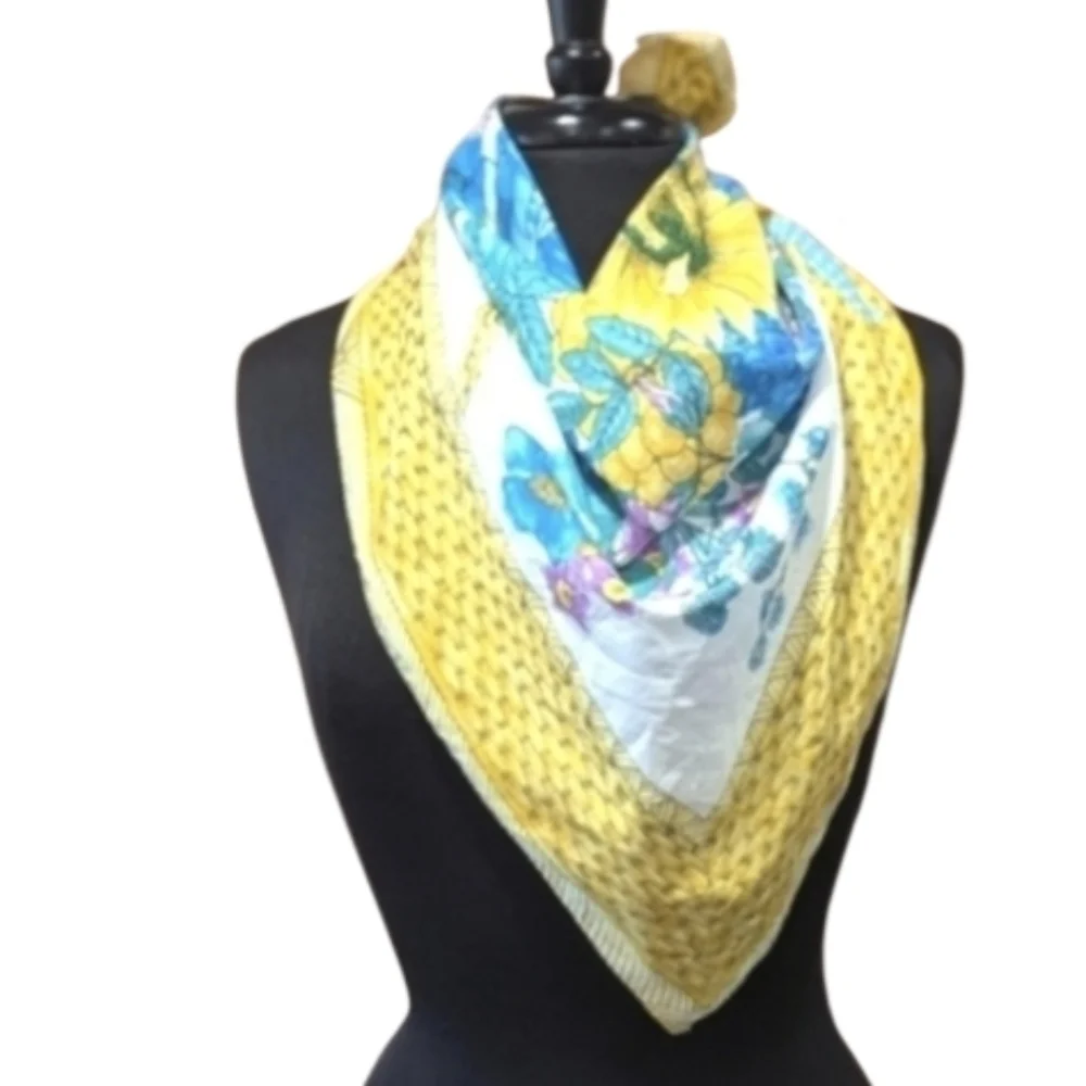 Vintage Scarf Retro Pastel Cottagecore Aesthetic Hippie Feminine Floral